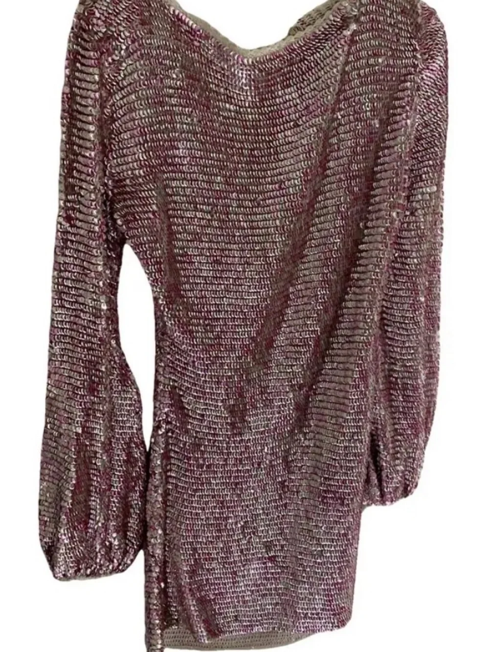 RETROFETE Tara sequined crochet mini dress, medium - Picture 2 of 5